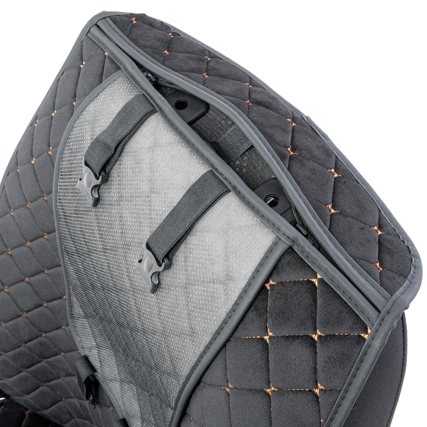 Накидки на передние сиденья "Car Performance", 2 шт., алькантара CUS-1012 BK/BE Накидки на передние сиденья "Car Performance", 2 шт., алькантара CUS-1012 BK/BE