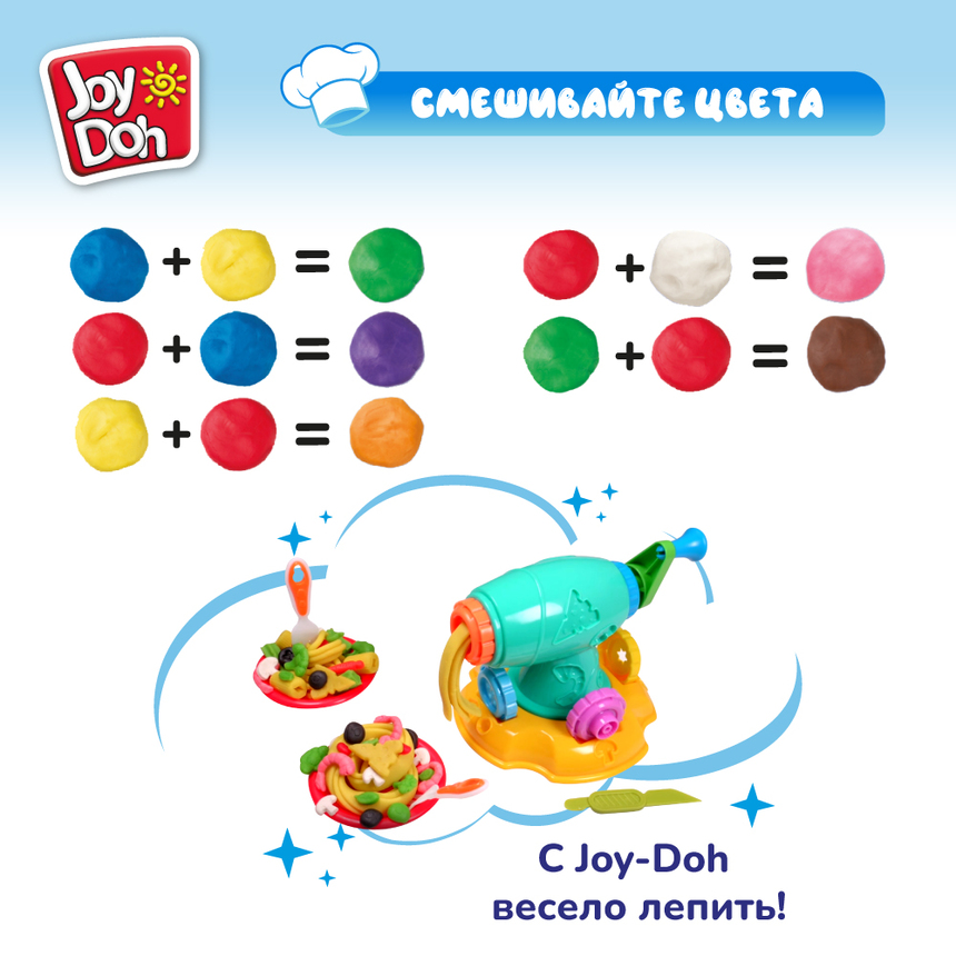 Масса для лепки Joy-Doh, набор МАКАРОННИЦА PAST-200 pot Масса для лепки Joy-Doh, набор МАКАРОННИЦА PAST-200 pot