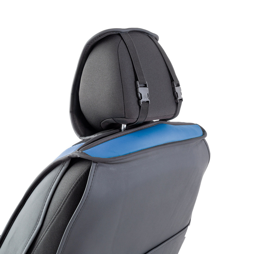 Каркасные 3D накидки на передние сиденья "Car Performance", 2 шт., экокожа/алькантара CUS-3044 BK/BL