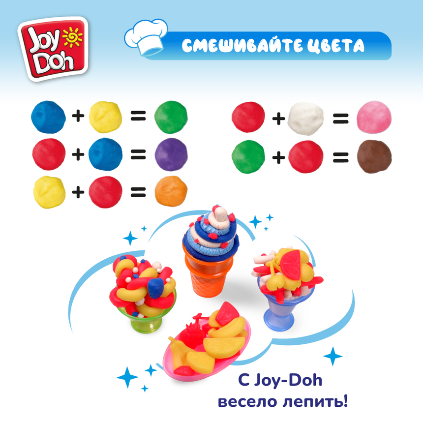 Масса для лепки Joy-Doh, набор ЭСКИМО ICET-200 pot Масса для лепки Joy-Doh, набор ЭСКИМО ICET-200 pot