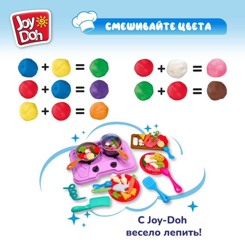 Масса для лепки Joy-Doh, набор МЕГА КУХНЯ KITC-560 pot Масса для лепки Joy-Doh, набор МЕГА КУХНЯ KITC-560 pot