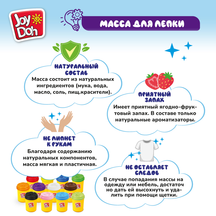 Масса для лепки Joy-Doh, набор ДОШКОЛЬНИКА PRESCL-600 pot Масса для лепки Joy-Doh, набор ДОШКОЛЬНИКА PRESCL-600 pot