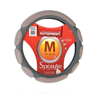 Спонжевая оплетка руля AUTOPROFI SP-9028 D.GY (M) Спонжевая оплетка руля AUTOPROFI SP-9028 D.GY (M)