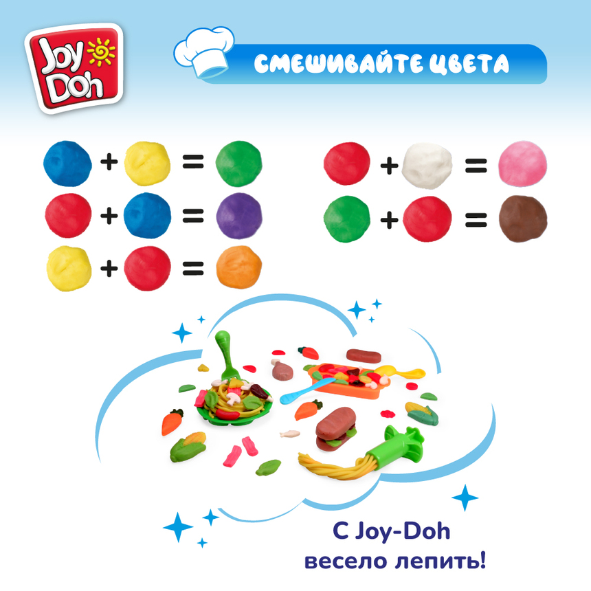 Масса для лепки Joy-Doh, набор КАФЕТЕРИЙ CAFE-168 pot Масса для лепки Joy-Doh, набор КАФЕТЕРИЙ CAFE-168 pot