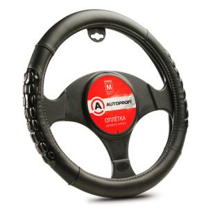 Оплётка руля AUTOPROFI экокожа AP-2060 BK/BK (M) Оплётка руля AUTOPROFI экокожа AP-2060 BK/BK (M)