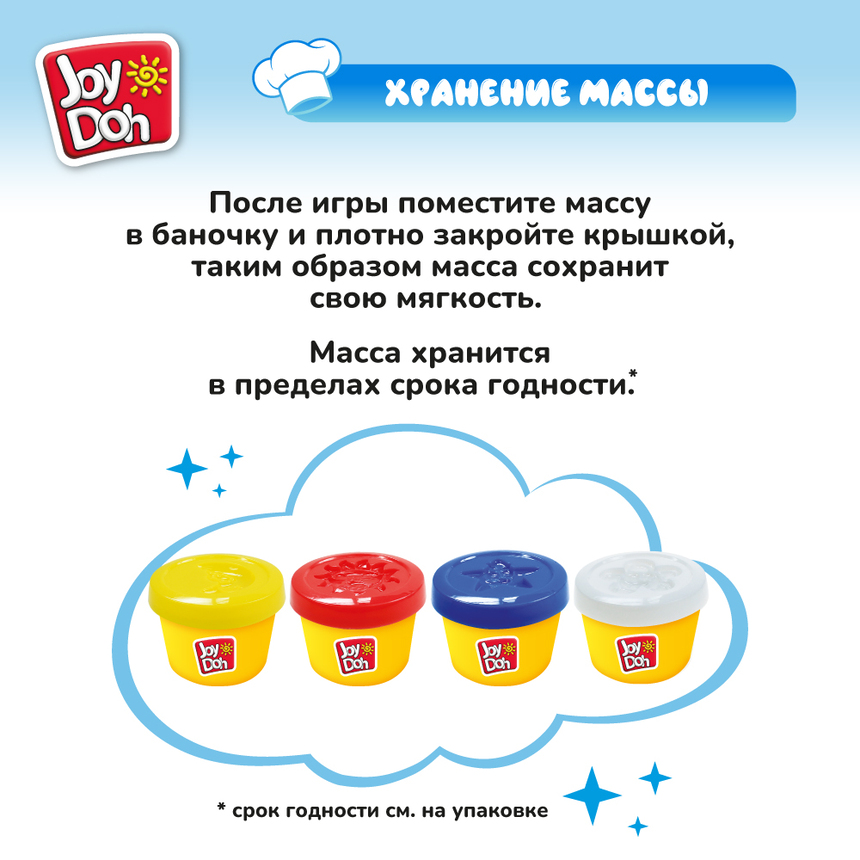 Масса для лепки Joy Doh, набор БАРБЕКЮ BBQ-200 pot