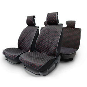 Накидки на сиденья автомобиля "Car Performance" (на весь салон), алькантара CUS-1015 BK/RD Накидки на сиденья автомобиля "Car Performance" (на весь салон), алькантара CUS-1015 BK/RD