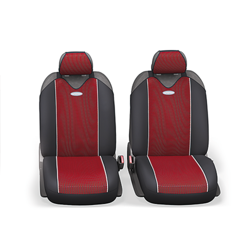Майки на сиденья CARBON PLUS CRB-902P BK/RD