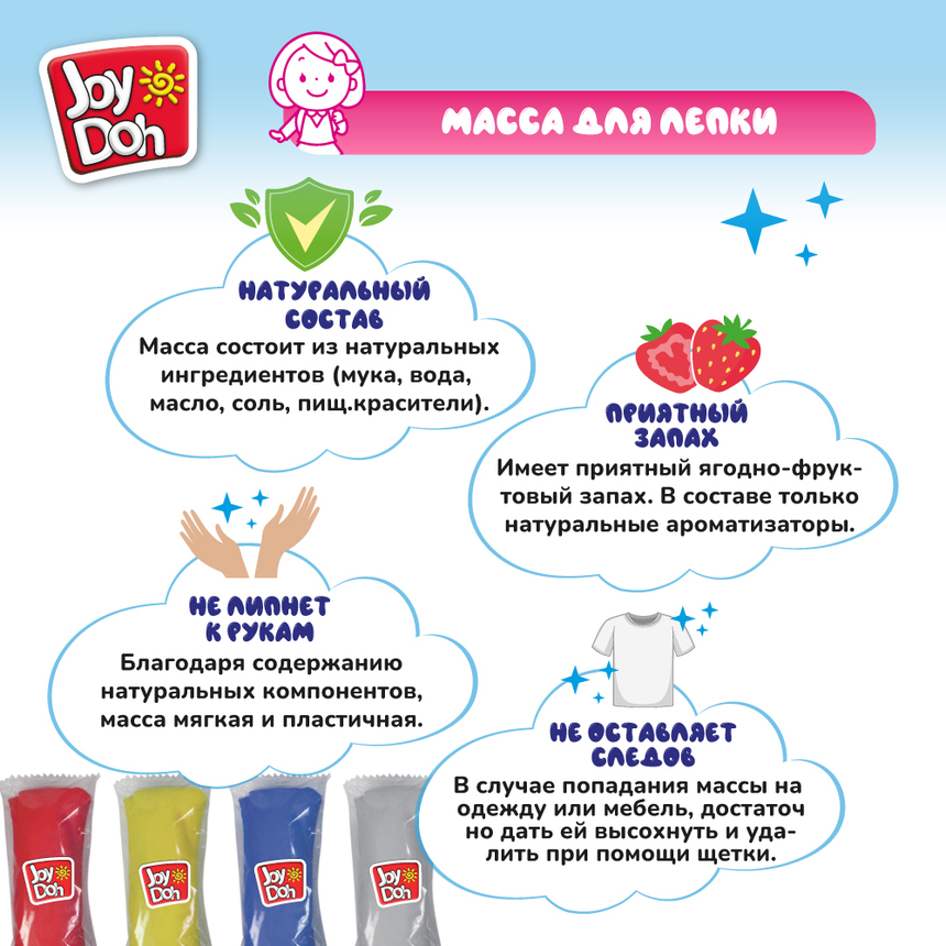 Масса для лепки Joy-Doh, набор ЦВЕТОЧНАЯ ОРАНЖЕРЕЯ FLOW-200 bag Масса для лепки Joy-Doh, набор ЦВЕТОЧНАЯ ОРАНЖЕРЕЯ FLOW-200 bag