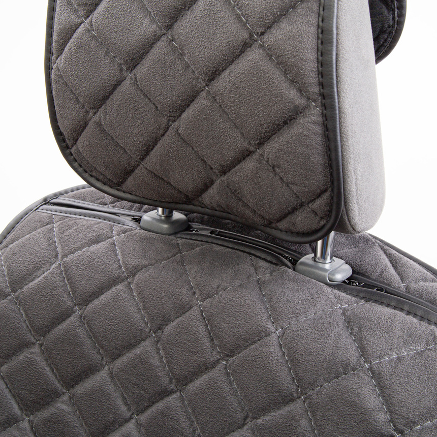 Комплект универсальных накидок на передние сиденья "CarPerformance", 2 шт., алькантара CP-210A D.GY Комплект универсальных накидок на передние сиденья "CarPerformance", 2 шт., алькантара CP-210A D.GY