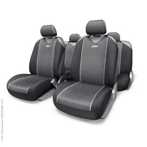 Майки на сиденья CARBON PLUS Zippers CRB-902PZ BK/GY