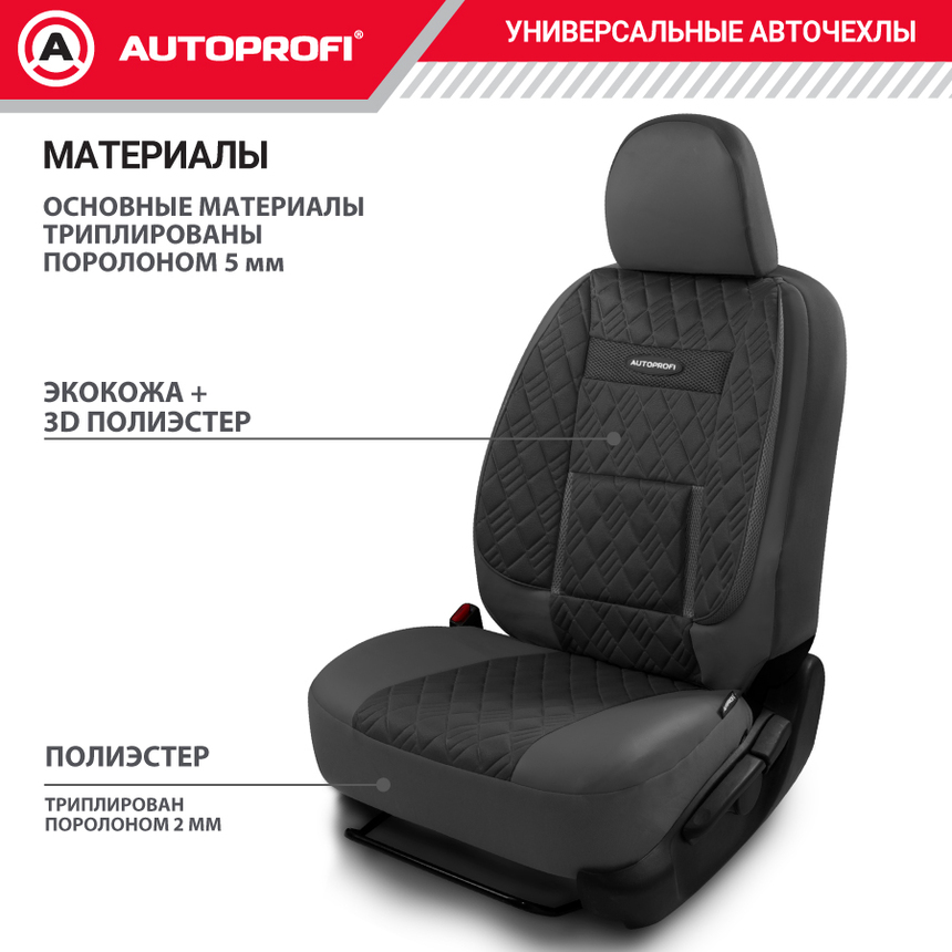 Чехлы на сиденья универсальные COMFORT COM-1105GP BK/BK Чехлы на сиденья универсальные COMFORT COM-1105GP BK/BK