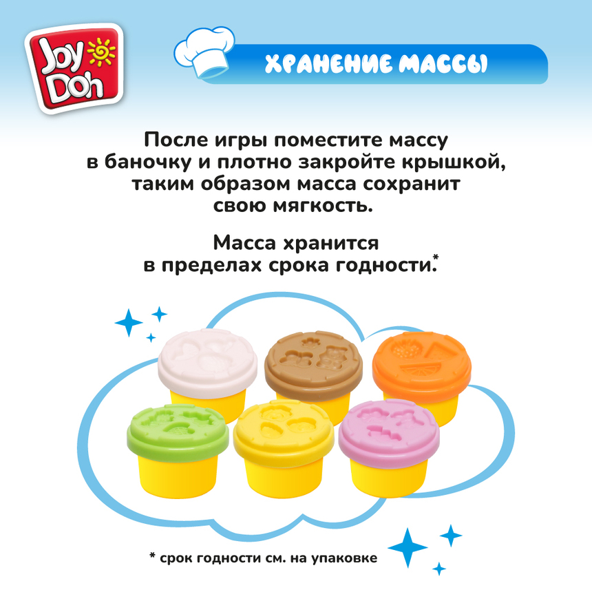 Масса для лепки Joy-Doh, набор ФРУКТОВОЕ РАЗНООБРАЗИЕ FRUT-168 pot Масса для лепки Joy-Doh, набор ФРУКТОВОЕ РАЗНООБРАЗИЕ FRUT-168 pot