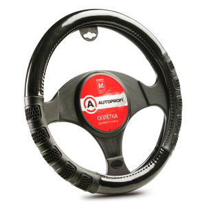 Оплётка руля AUTOPROFI экокожа AP-2051 BK/BK (S) Оплётка руля AUTOPROFI экокожа AP-2051 BK/BK (S)