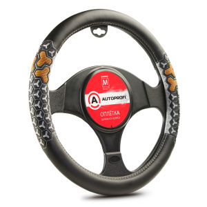 Оплётка руля AUTOPROFI экокожа AP-2050 BK/GY (M) Оплётка руля AUTOPROFI экокожа AP-2050 BK/GY (M)