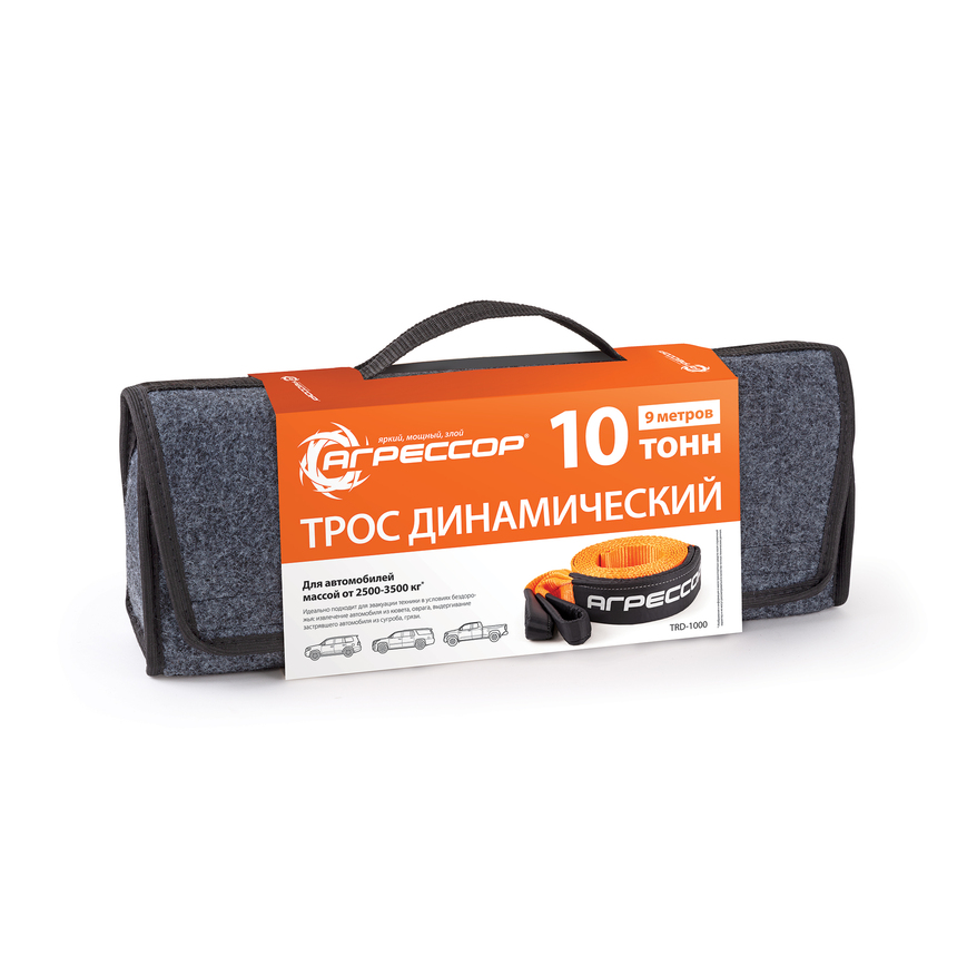 купить Трос динамический АГРЕССОР 10 т., 9 х 0,075 м. TRD-1000 Трос динамический АГРЕССОР 10 т., 9 х 0,075 м. TRD-1000