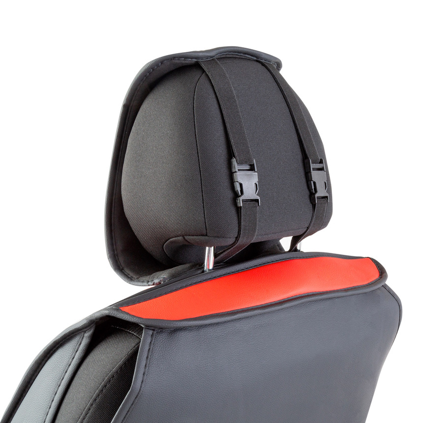 Каркасные 3D накидки на передние сиденья "Car Performance", 2 шт., экокожа/алькантара CUS-3034 BK/RD