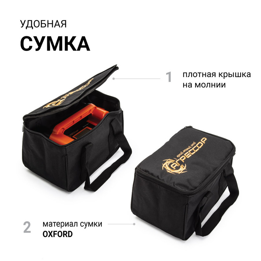 Цифровой компрессор АГРЕССОР, 35 л./мин., "5 в 1" AGR-40 Digital