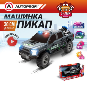 Машина JUNI CHAMP Пикап с функцией пара, 30 см JU-030/PIKP GY