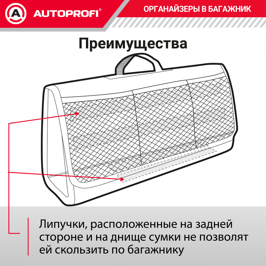 Органайзер в багажник TRAVEL ORG-20 GY