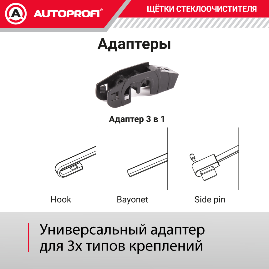 Щетка стеклоочистителя "AUTOPROFI", каркасная STD-13