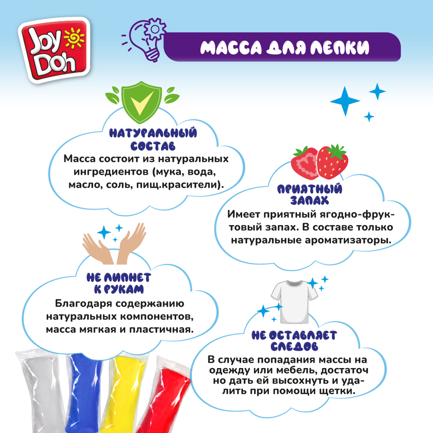 Масса для лепки Joy-Doh, набор УЧИМСЯ СЧИТАТЬ NUMB-200 bag Масса для лепки Joy-Doh, набор УЧИМСЯ СЧИТАТЬ NUMB-200 bag