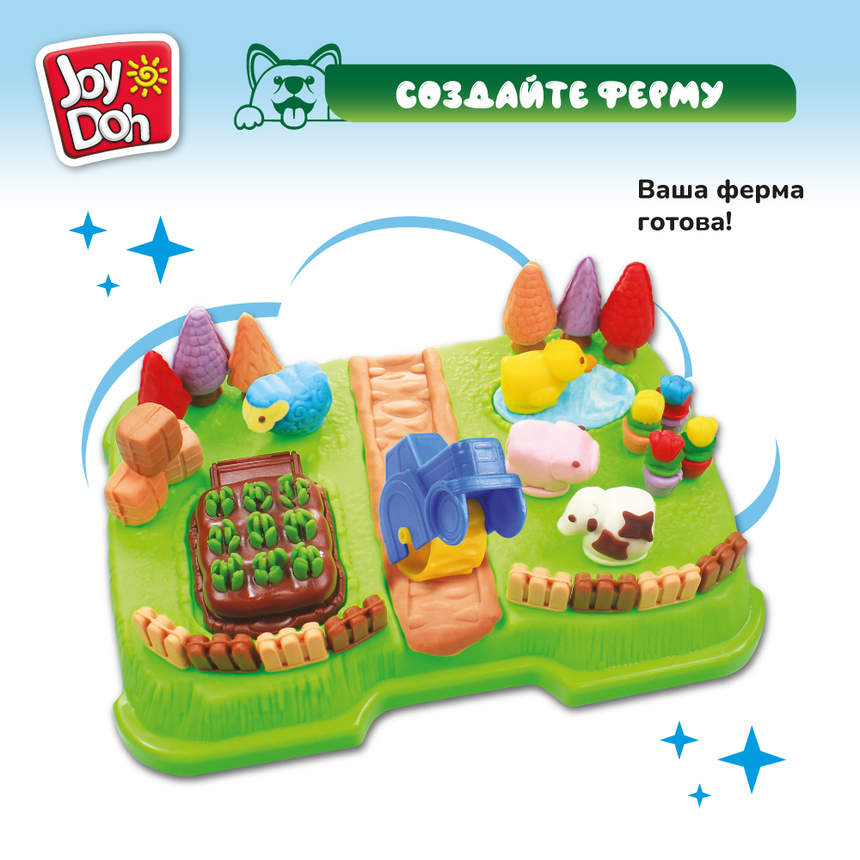 Масса для лепки Joy-Doh, набор ФЕРМА  FARM-425 pot Масса для лепки Joy-Doh, набор ФЕРМА  FARM-425 pot