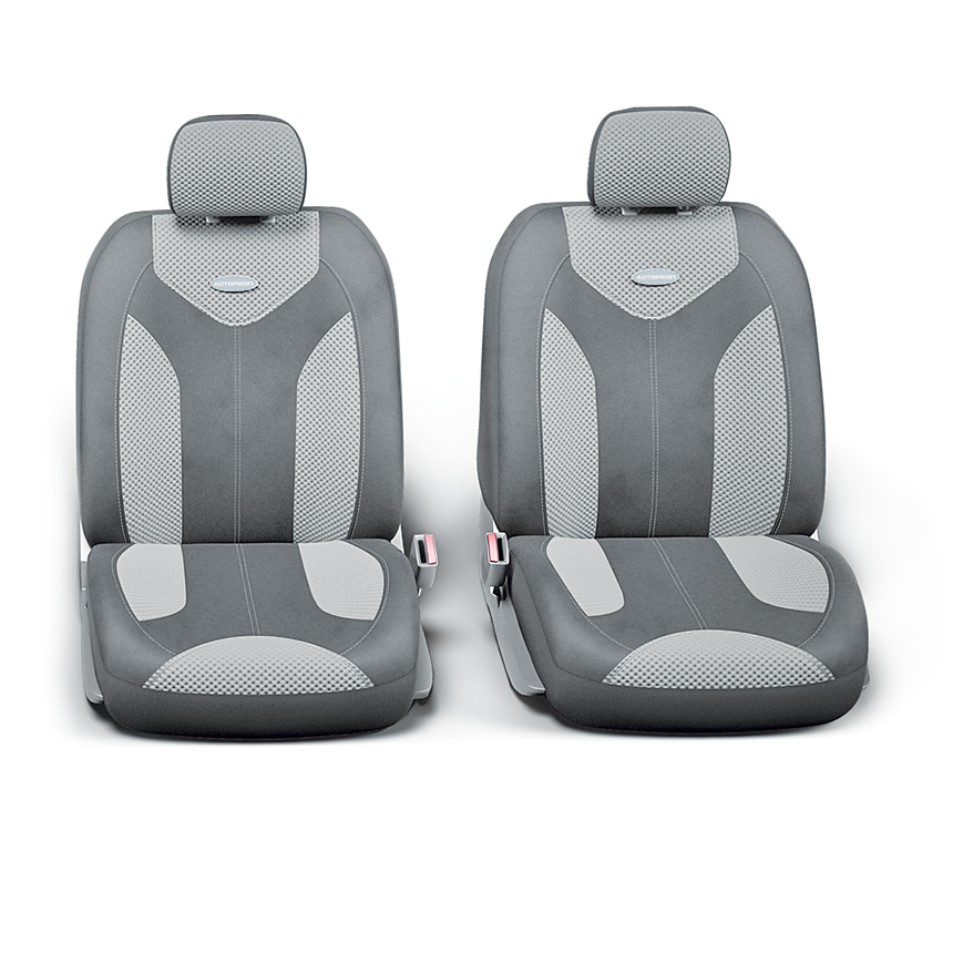 Чехлы на сиденья универсальные экокожа MATRIX MTX-1105G D.GY/L.GY (M)