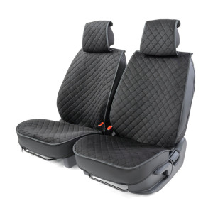 Каркасные накидки на передние сиденья "Car Performance", 2 шт., алькантара CUS-2012 BK/BK