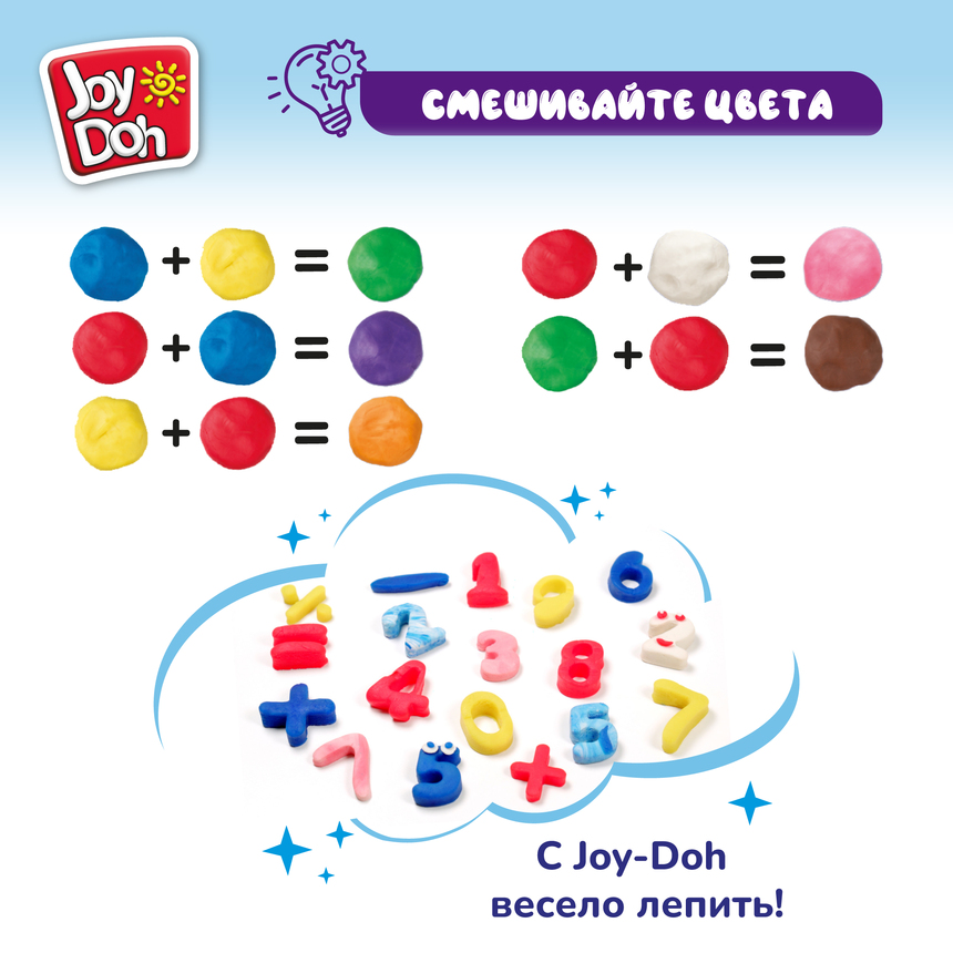Масса для лепки Joy Doh, набор NUMBER CUTTER SET - УЧИМСЯ СЧИТАТЬ, пресс формы для цифр и вычислений,19 аксессуаров, 4 баночки с тестом (4 x 50 г.) NUMB-200 pot Масса для лепки Joy Doh, набор NUMBER CUTTER SET - УЧИМСЯ СЧИТАТЬ, пресс формы для цифр и вычислений,19 аксессуаров, 4 баночки с тестом (4 x 50 г.) NUMB-200 pot