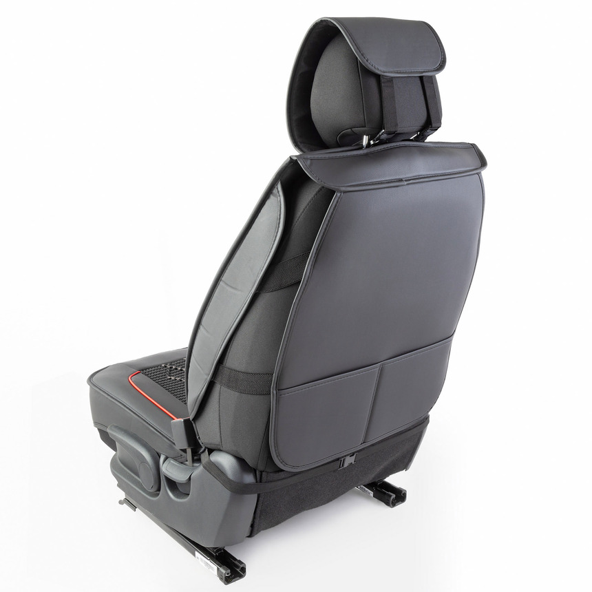 Каркасные накидки на передние сиденья "Car Performance", 2 шт., экокожа CUS-2092 BK/BK