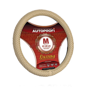 Кожаная оплётка руля AUTOPROFI AP-800 BE (M) Кожаная оплётка руля AUTOPROFI AP-800 BE (M)