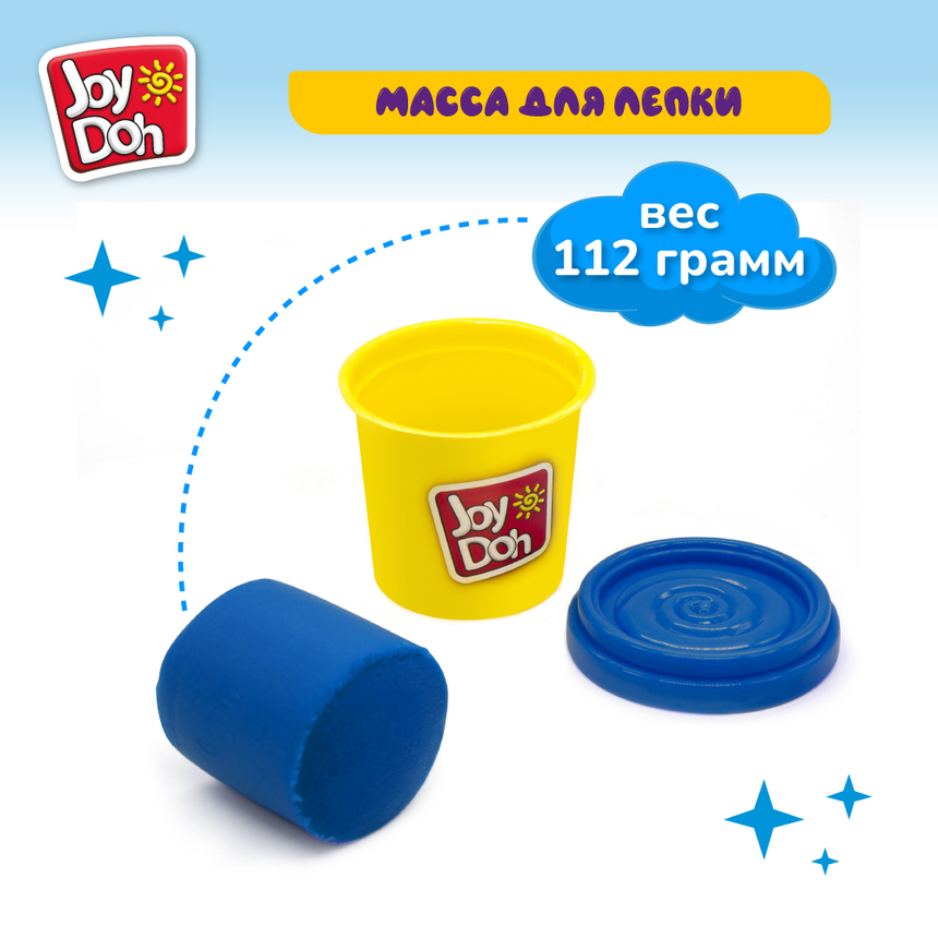 Масса для лепки Joy Doh, набор из 4 баночек с тестом, (4 х 112 г.) POT-04/112 Масса для лепки Joy Doh, набор из 4 баночек с тестом, (4 х 112 г.) POT-04/112