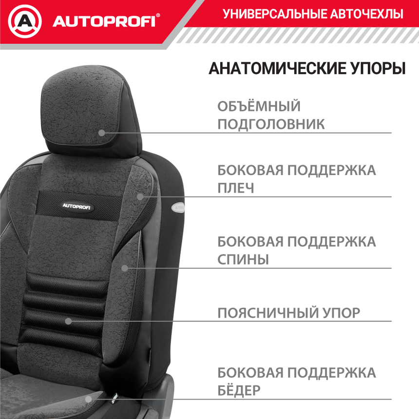 Чехлы на сиденья универсальные MULTI COMFORT MLT-1105GV BK/BK Чехлы на сиденья универсальные MULTI COMFORT MLT-1105GV BK/BK