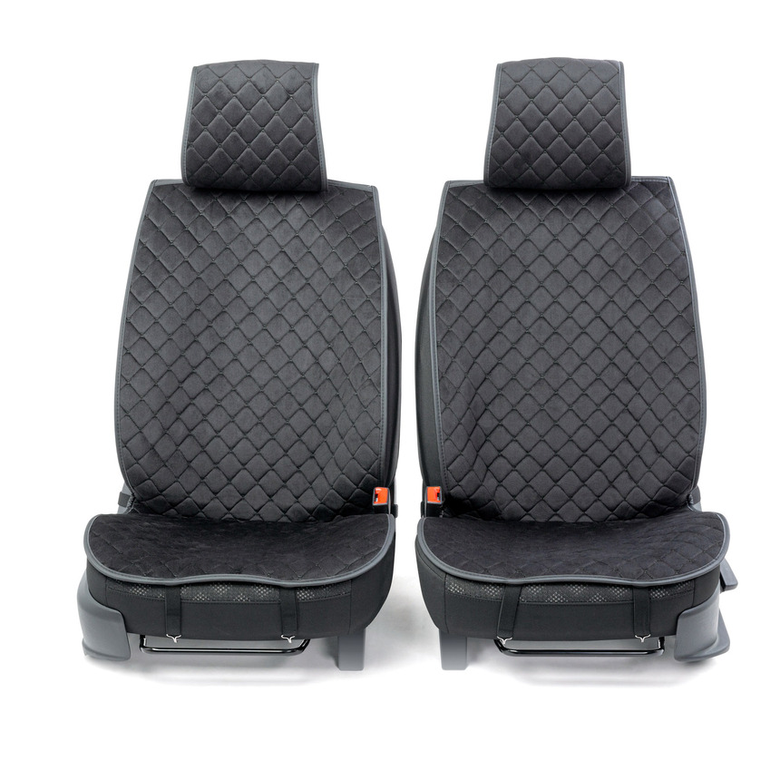 Накидки на передние сиденья "Car Performance", 2 шт., алькантара CUS-1012 BK/BK Накидки на передние сиденья "Car Performance", 2 шт., алькантара CUS-1012 BK/BK