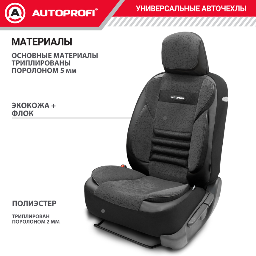 Чехлы на сиденья универсальные MULTI COMFORT MLT-1105GV BK/BK Чехлы на сиденья универсальные MULTI COMFORT MLT-1105GV BK/BK