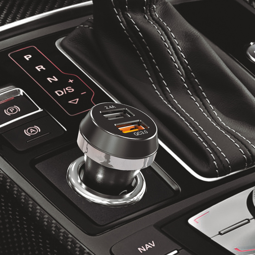 Автомобильное зарядное устройство KODAK для телефона/планшета, USBх2, Quick Charge 3.0. UC109