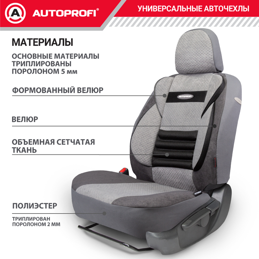 Чехлы на сиденья универсальные COMFORT COMBO CMB-1105 D.GY/L.GY Чехлы на сиденья универсальные COMFORT COMBO CMB-1105 D.GY/L.GY