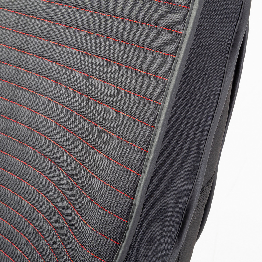 Каркасные накидки на передние сиденья "Car Performance", 2 шт., fiberflax CUS-2022 BK/RD