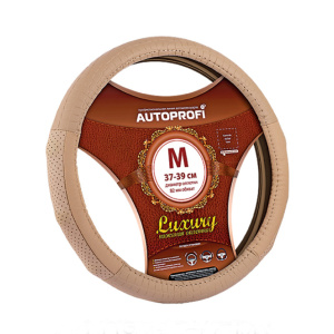 Кожаная оплётка руля AUTOPROFI AP-1040 BE (M) Кожаная оплётка руля AUTOPROFI AP-1040 BE (M)