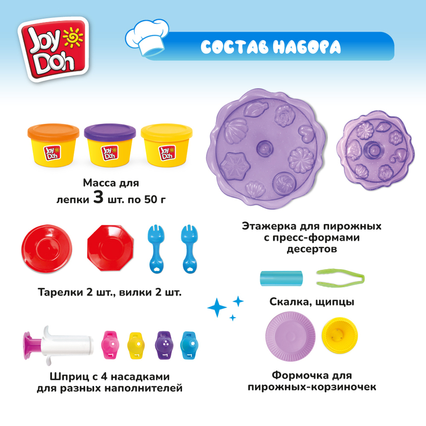 Масса для лепки Joy-Doh, набор СЛАДКОЕЖКА DSRT-150 pot Масса для лепки Joy-Doh, набор СЛАДКОЕЖКА DSRT-150 pot