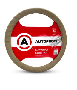Кожаная оплётка руля AUTOPROFI AP-300 D.BE (M) Кожаная оплётка руля AUTOPROFI AP-300 D.BE (M)