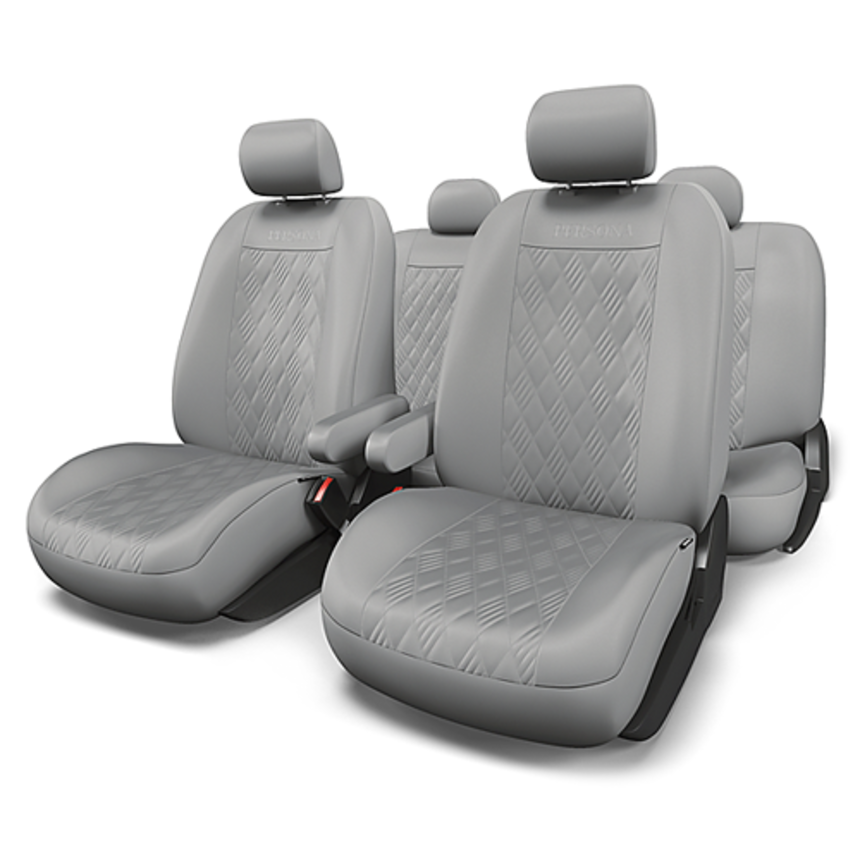 Чехлы на сиденья универсальные экокожа PERSONA PER-1305G GY (M)