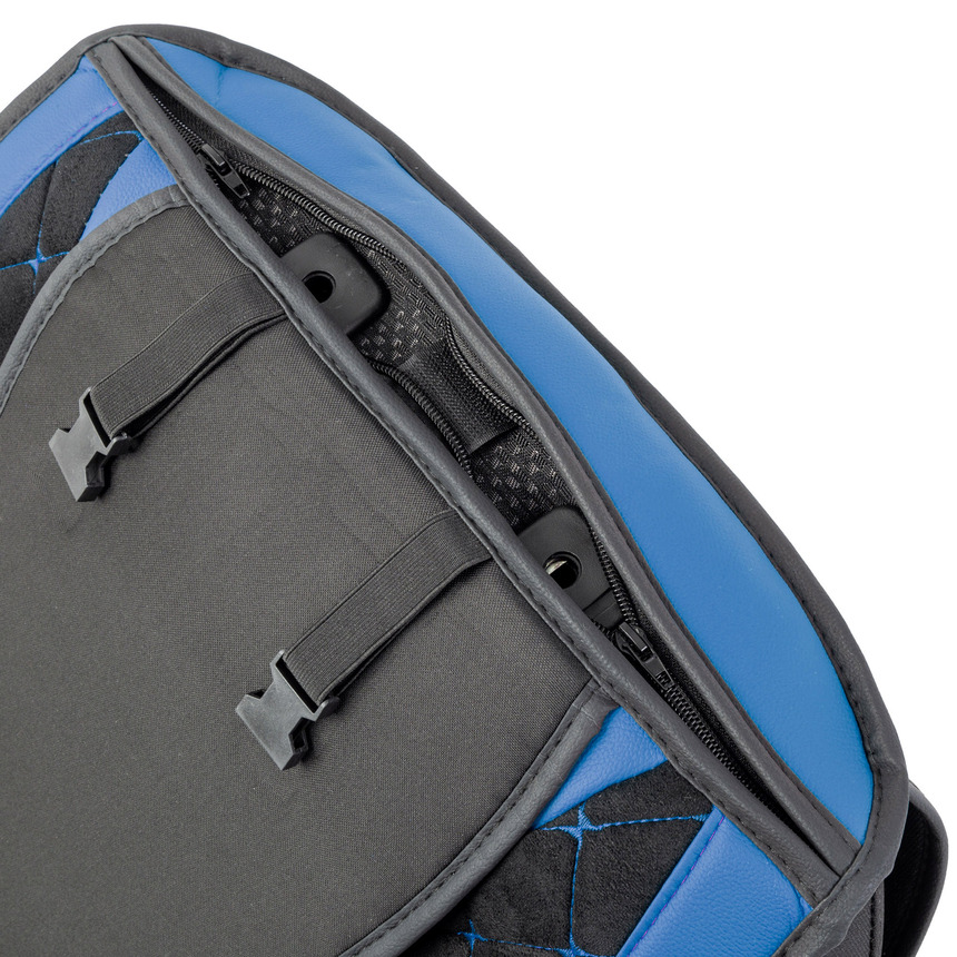 Каркасные 3D накидки на передние сиденья "Car Performance", 2 шт., экокожа/алькантара CUS-3044 BK/BL