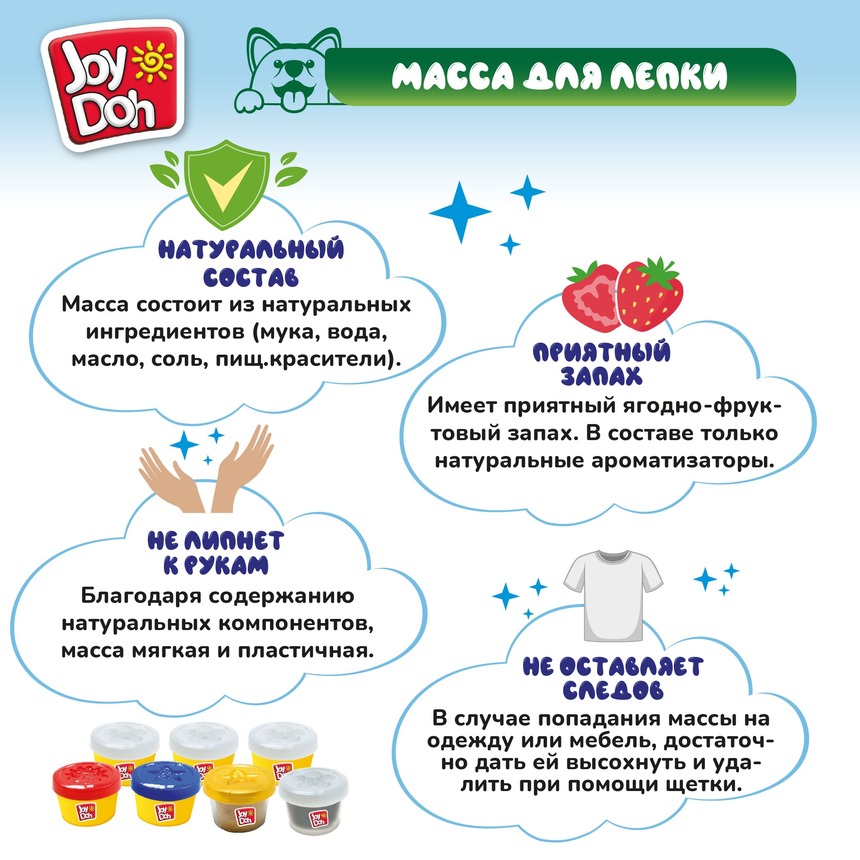 Масса для лепки Joy Doh, набор ЗУБАСТИК с золотыми зубами DENT-350 pot Масса для лепки Joy Doh, набор ЗУБАСТИК с золотыми зубами DENT-350 pot