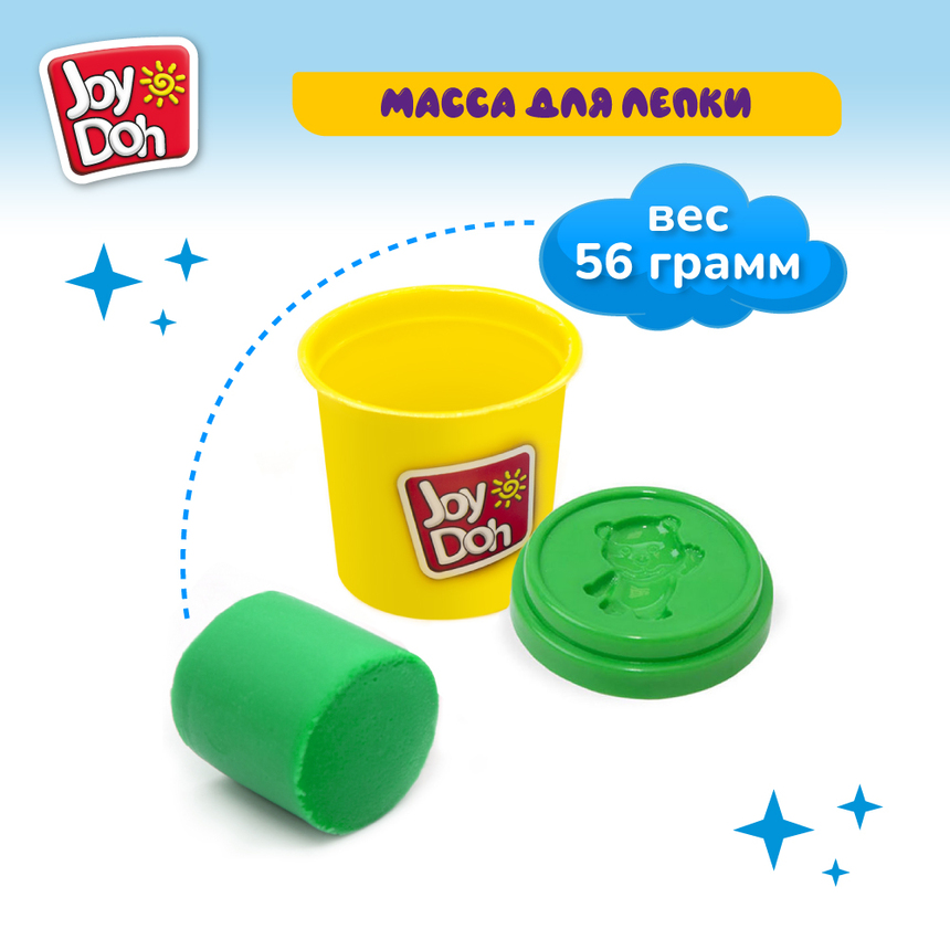 Масса для лепки Joy-Doh, набор из 4 баночек 56г POT-04/056
