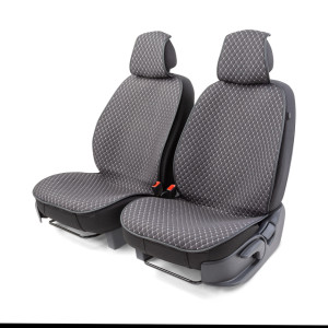 Накидки на передние сиденья "Car Performance", 2 шт., fiberflax CUS-1052 GY/GY
