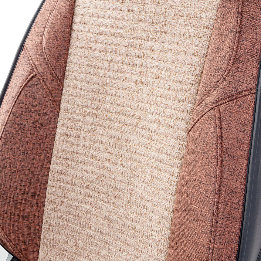 Каркасные 3D накидки на передние сиденья "Car Performance", 2 шт., fiberflax CUS-3024 COFFEE/BE
