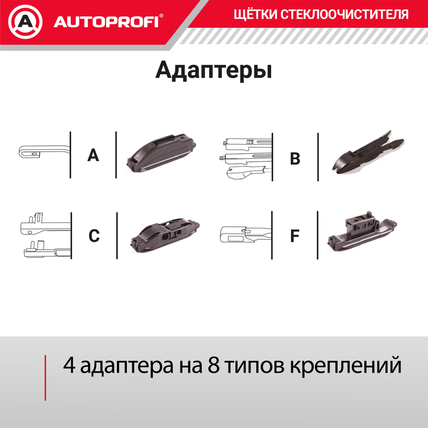 Щётка стеклоочистителя "AUTOPROFI", зимняя, в резиновом кожухе WIN-20