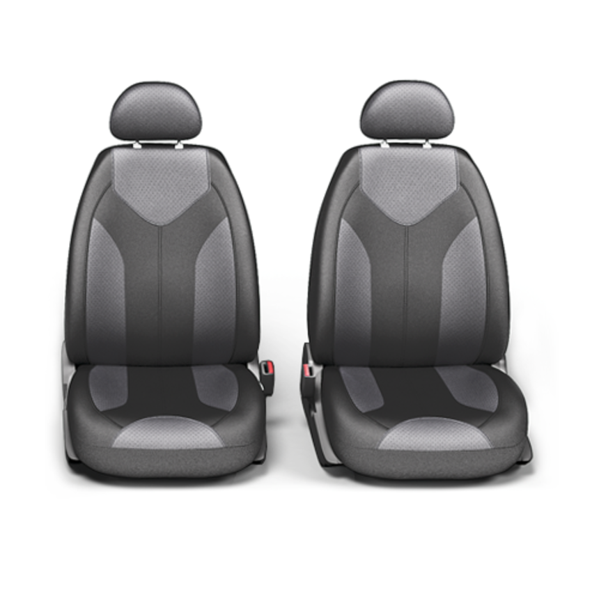 Чехлы на сиденья универсальные экокожа MATRIX MTX-1105G BK/D.GY (S)